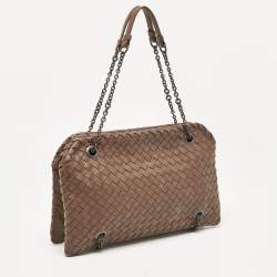 Bottega Veneta Brown Intrecciato Leather Duo Shoulder Bag