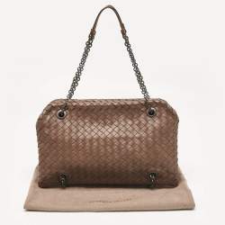 Bottega Veneta Brown Intrecciato Leather Duo Shoulder Bag