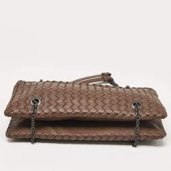 Bottega Veneta Brown Intrecciato Leather Duo Shoulder Bag