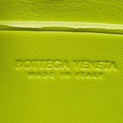 Bottega Veneta Neon Green Intrecciato Leather Mini Candy Cassette Crossbody Bag