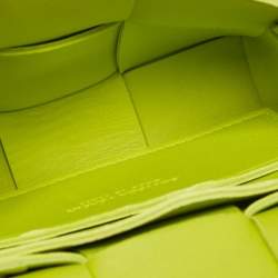 Bottega Veneta Neon Green Intrecciato Leather Mini Candy Cassette Crossbody Bag
