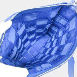 Bottega Veneta Royal Blue Cassette Leather Shoulder Bag