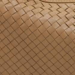 Pre Owned Bottega Veneta Beige Intrecciato Leather Small Hobo
