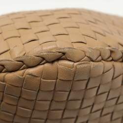 Pre Owned Bottega Veneta Beige Intrecciato Leather Small Hobo