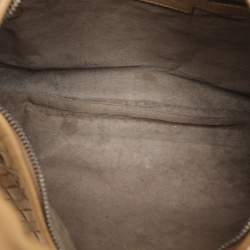 Pre Owned Bottega Veneta Beige Intrecciato Leather Small Hobo