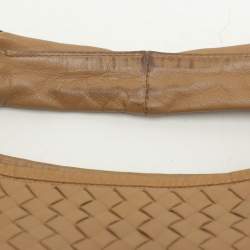 Pre Owned Bottega Veneta Beige Intrecciato Leather Small Hobo