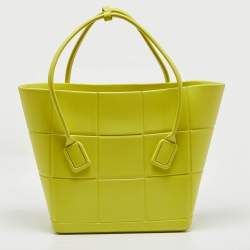 Bottega Veneta Yellow Rubber Large Arco Tote