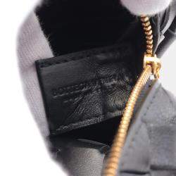 Bottega Veneta Black Leather Intrecciato Loop Camera Bag