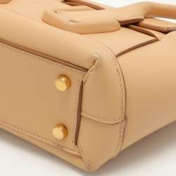 Bottega Veneta Beige Leather Mini Arco Top Handle Bag
