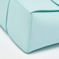 مملوكة مسبقًا Bottega Veneta Light Blue Leather Small Arco Tote