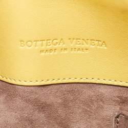 Bottega Veneta Yellow/Brown Intrecciato Leather and Watersnake Olimpia Shoulder Bag