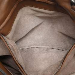 Bottega Veneta Brown/Black Intrecciato Leather and Karung Chain Tote