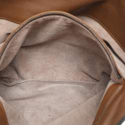 Bottega Veneta Brown/Black Intrecciato Leather and Karung Chain Tote