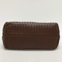 Bottega Veneta Brown/Black Intrecciato Leather and Karung Chain Tote