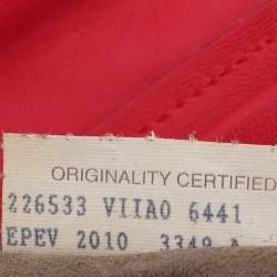 Pre Owned Bottega Veneta Red Intrecciato Karung Leather Clutch