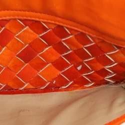 مملوكة مسبقًا محفظة بوتيغا فينيتا سحاب جلد براءات إنتريشياتو برتقالي