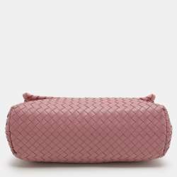 Bottega Veneta Pink Intrecciato Leather Medium Olimpia Flap Shoulder Bag