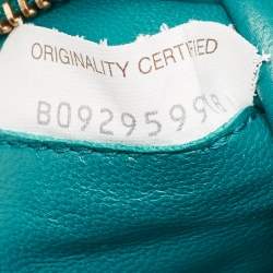 Bottega Veneta Teal Green Leather Padded Chain Cassette Top Handle Bag