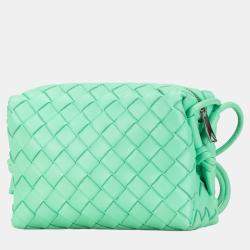 Bottega Veneta Green Mini Nappa Intrecciato Loop Camera Bag