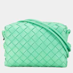 Bottega Veneta Green Mini Nappa Intrecciato Loop Camera Bag