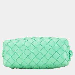 Bottega Veneta Green Mini Nappa Intrecciato Loop Camera Bag