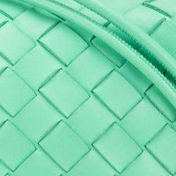 Bottega Veneta Green Mini Nappa Intrecciato Loop Camera Bag