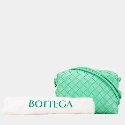 Bottega Veneta Green Mini Nappa Intrecciato Loop Camera Bag