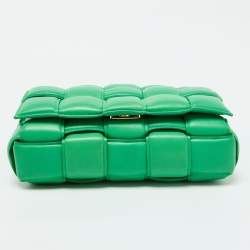 Bottega Veneta Green Padded Leather Cassette Chain Bag