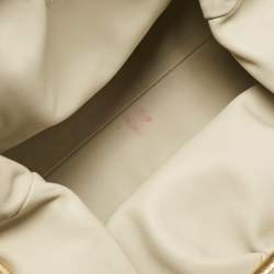 Pre Owned Bottega Veneta Gold Leather Teen The Pouch