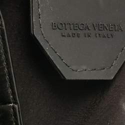 Bottega Veneta Black Intreccio Leather Cassette Crossbody Bag