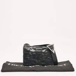 Bottega Veneta Black Intreccio Leather Cassette Crossbody Bag