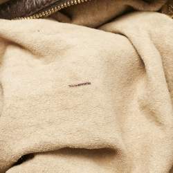 Pre Owned Bottega Veneta Dark Brown Intrecciato Leather Maxi Veneta Hobo