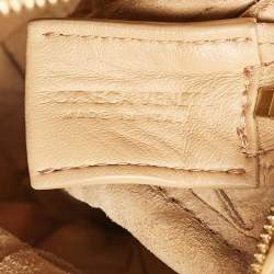 Bottega Veneta Beige Intrecciato Leather Small Loop Camera Bag