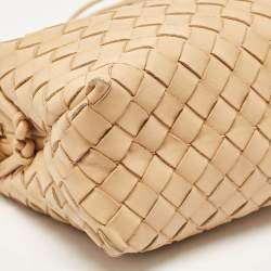 Bottega Veneta Beige Intrecciato Leather Small Loop Camera Bag