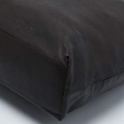 Pre Owned Bottega Veneta Choco Brown Leather Oversized Tote