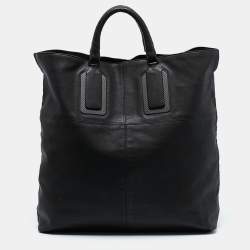 Pre Owned Bottega Veneta Choco Brown Leather Oversized Tote