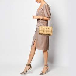 Bottega Veneta Tan Intreccio Leather Padded Cassette Shoulder Bag