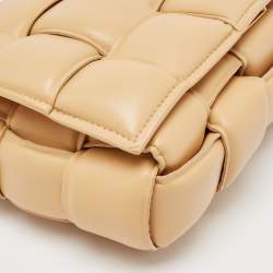 Bottega Veneta Tan Intreccio Leather Padded Cassette Shoulder Bag