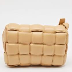 Bottega Veneta Tan Intreccio Leather Padded Cassette Shoulder Bag