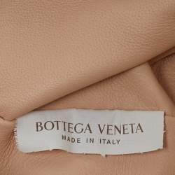 Pre Owned Bottega  Veneta Beige/Blue Python Embossed Leather Teen The Pouch Clutch