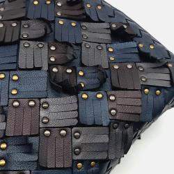 Pre Owned Bottega Veneta Multicolor Leather Bottega Veneta mesh Crossbody bag