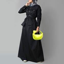 Pre Owned Bottega Veneta Lime Green Intrecciato Leather Mini Jodie Hobo