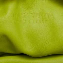 Pre Owned Bottega Veneta Lime Green Intrecciato Leather Mini Jodie Hobo