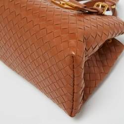 Bottega Veneta Brown Intrecciato Leather Roma Mini Tote