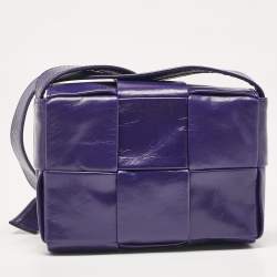 Bottega Veneta Purple Intrecciato Leather Mini Candy Cassette Crossbody Bag