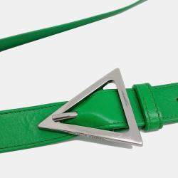 Bottega Veneta Green Leather Cassette Crossbody Bag