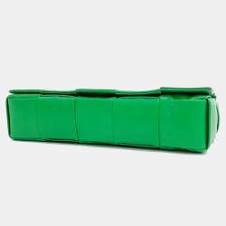 Bottega Veneta Green Leather Cassette Crossbody Bag