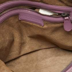 Bottega Veneta Mauve Purple Intrecciato Leather Nodini Shoulder Bag