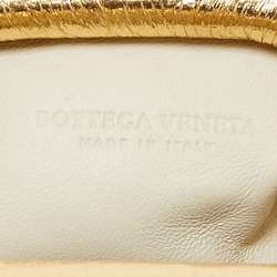 Bottega Veneta Gold Patent Leather The Pouch Coin Purse