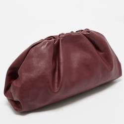 Bottega Veneta Burgundy Leather Leather Teen Pouch 